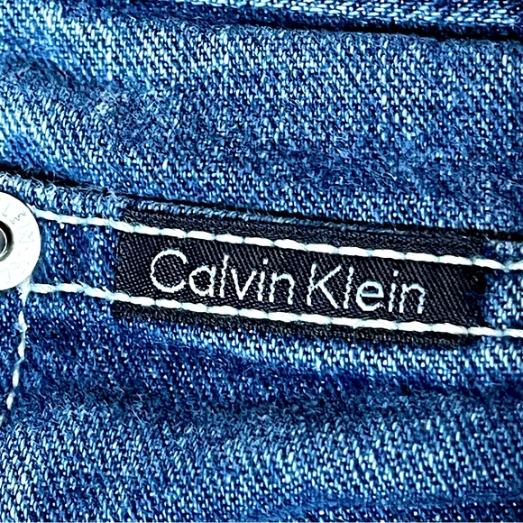 CALVIN KLEIN 90’s Boyfriend Jeans Button Fly Rinse Wash Blue Size 7 - Picture 7 of 9